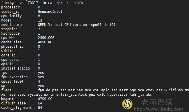 VPS.NET洛杉矶机房CPU参数