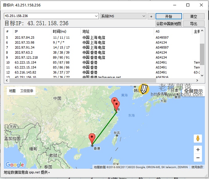 路由跟踪线路参考