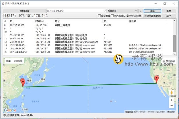 路由跟踪测试