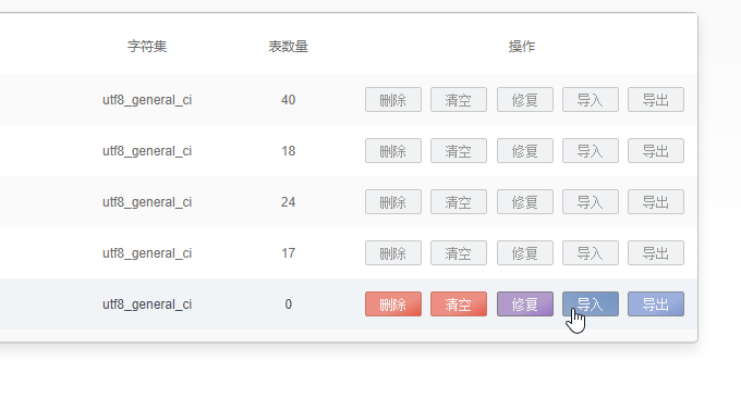 AMH面板数据库导出导入