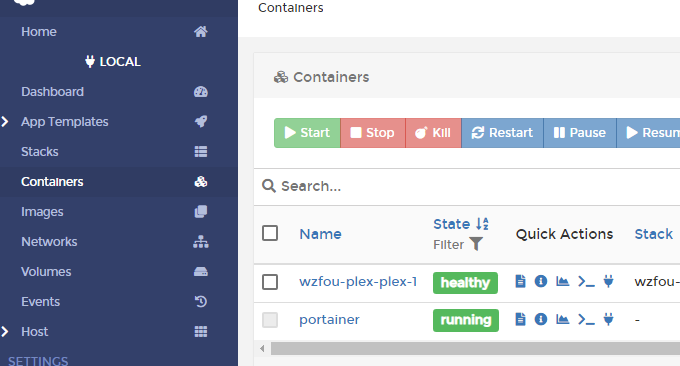Portainer Docker Compose查看镜像