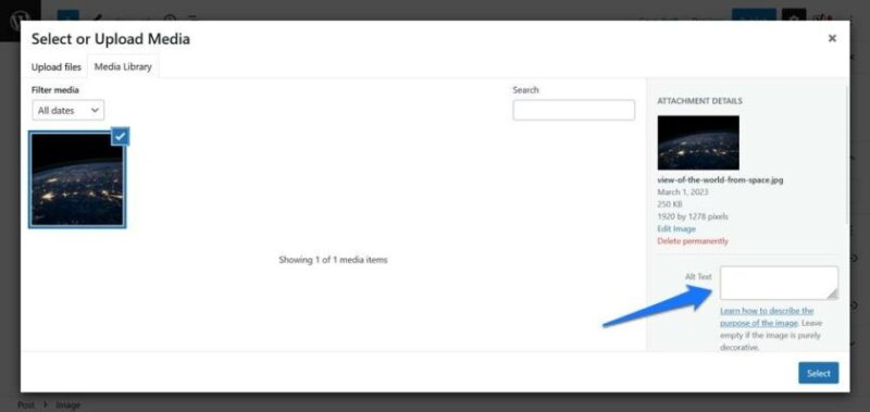 在 WordPress 中编辑 alt 标签以改善页面 seo