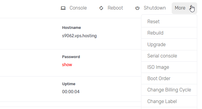 V.PS(vps.hosting) 主机管理