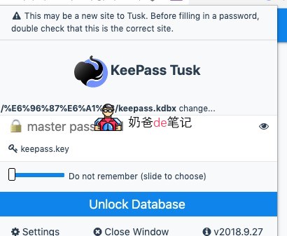 KeePass Tusk - Password Access and Autofill