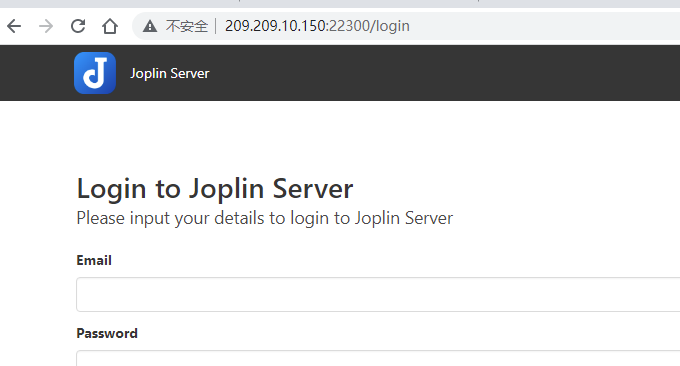 Joplin Server登录账号