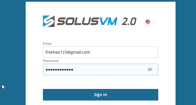 SolusVM 2用户登录