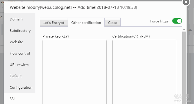 aaPanel上传自己的SSL