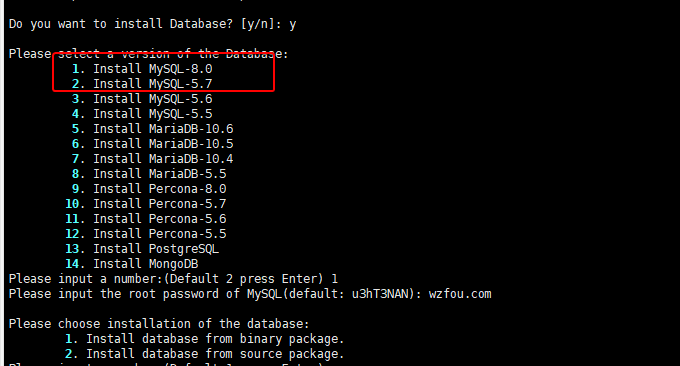 Oneinstack安装Mysql