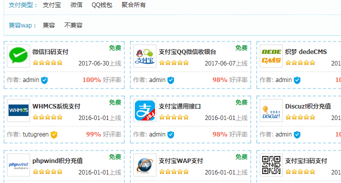 WHMCS添加支付宝微信金沙江API