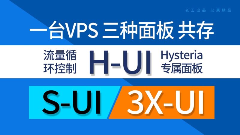 一个VPS安装 H-UI S-UI 3X-UI 面板同时Hysteria2自带流量循环控制管理