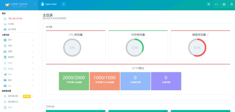 CyberPanel面板界面