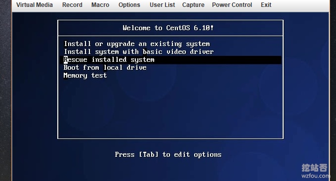 移动到Rescue install system 救援安装系统