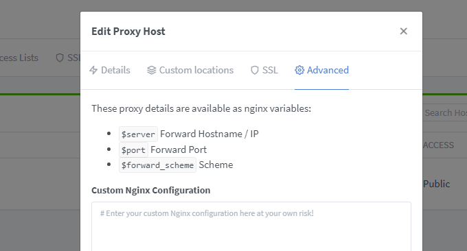 Nginx反向绑定域名Docker工具添加其他规则