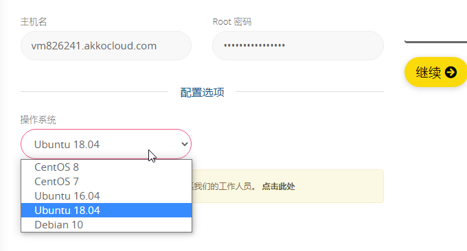 AkkoCloud美国CN2 GIA VPS操作系统