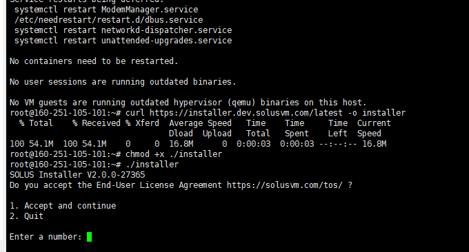 SolusVM 2开始安装