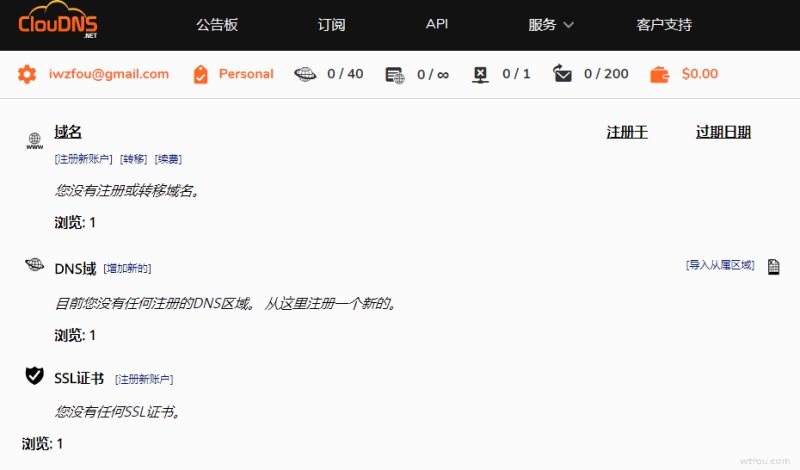 ClouDNS中文面板