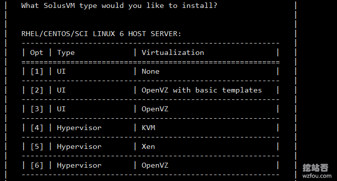 SolusVM NAT VPS选择界面