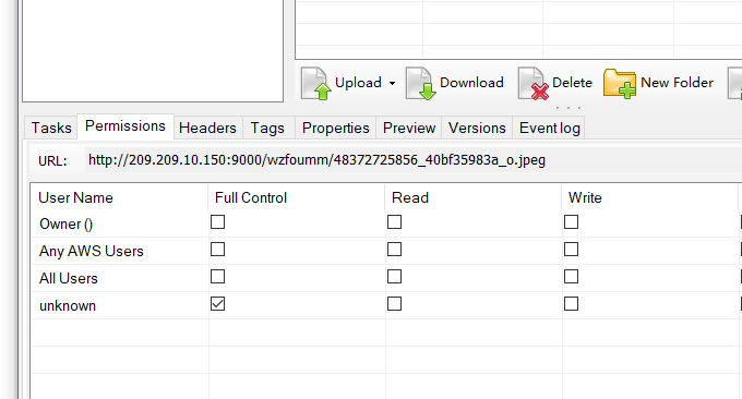 Minio S3 Browser直接设置权限