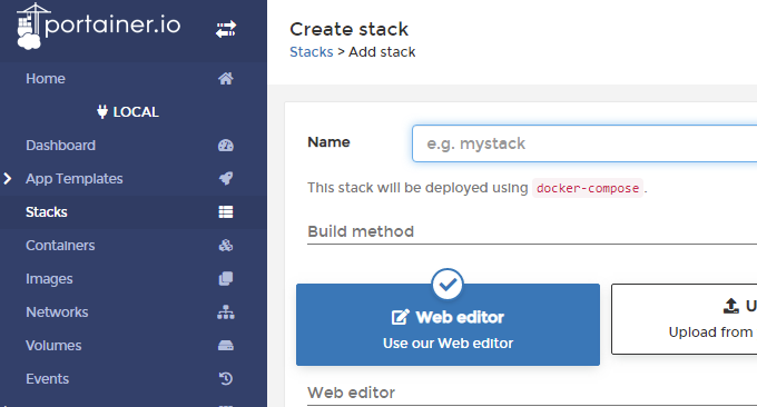 Portainer Docker Compose设置