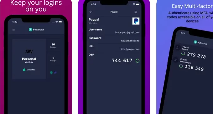 Buttercup开源免费的密码管理器手机APP