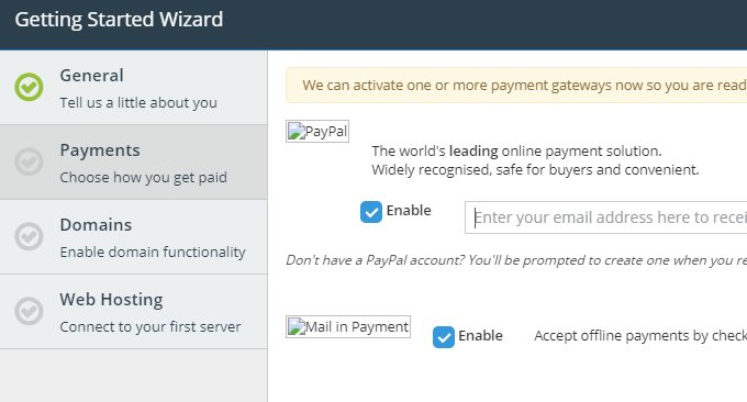 WHMCS填写Paypal账号