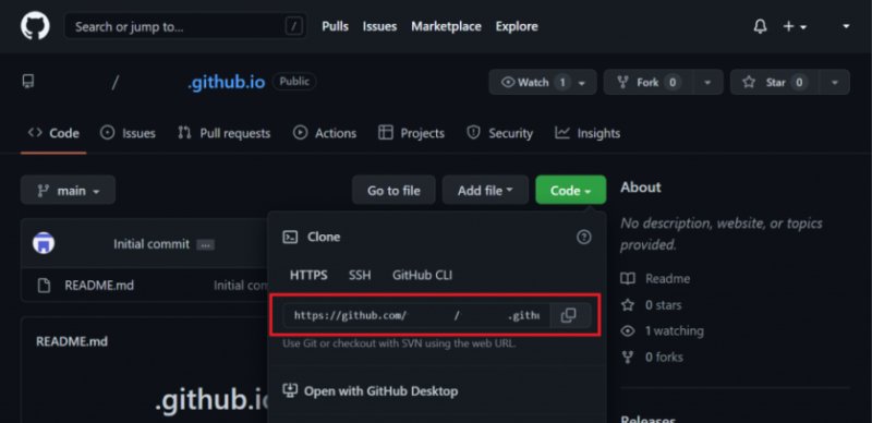 复制 GitHub 存储库的 URL。