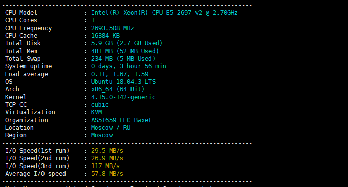 JustHost.ru VPS主机CPU