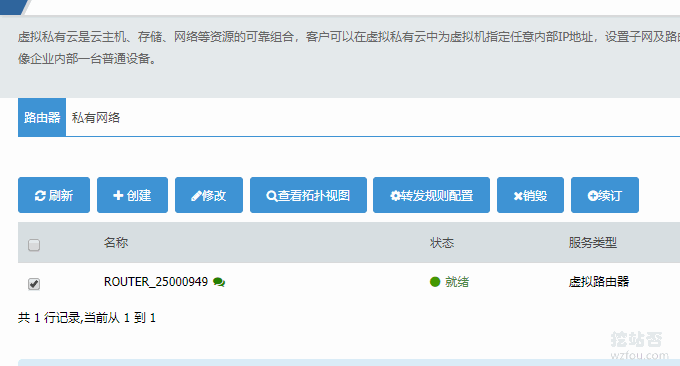 联通沃云VPS创建路由器