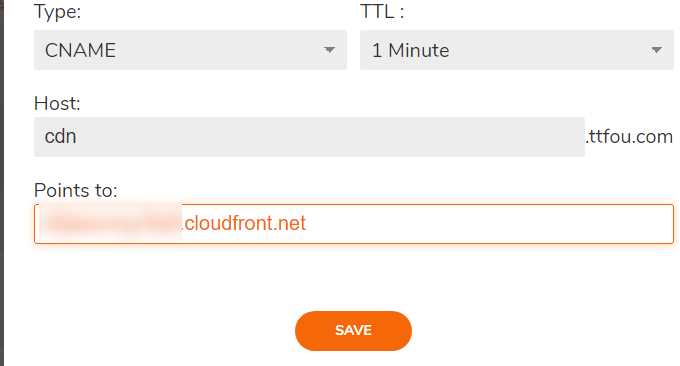 Amazon CloudFront设置CNAME记录