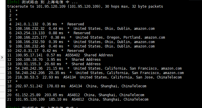 AWS lightsail电信回程