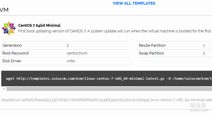 SolusVM操作系统配置