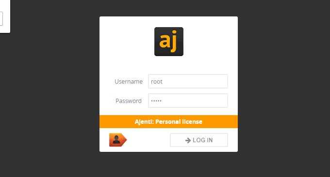 Ajenti 1快速登录