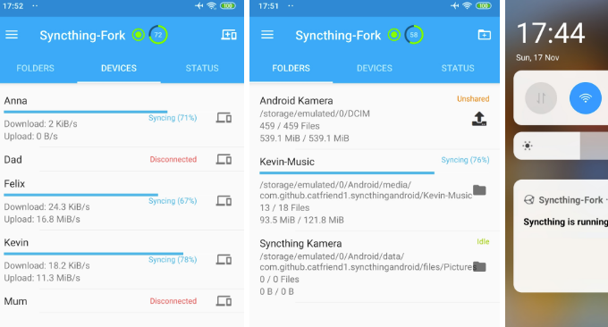 Syncthing手机同步