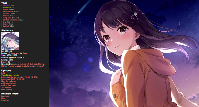动漫图片和二次元壁纸网站Konachan.net下载图片