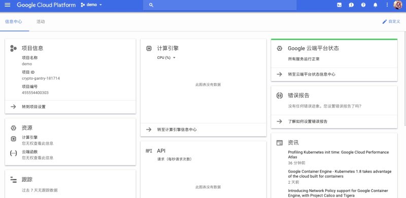 Google cloud DNS项目管理页面