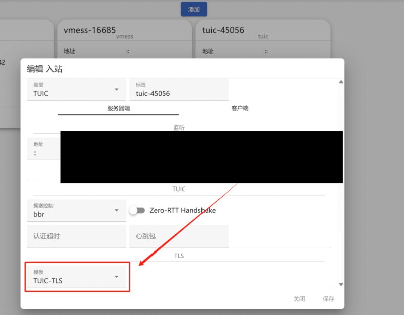 使用 S-UI 面板搭建 TUIC 加密方式科学上网