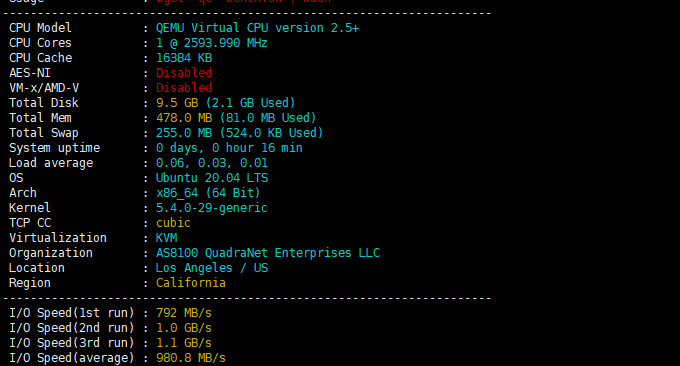 HostDare NVMe SSD VPS性能