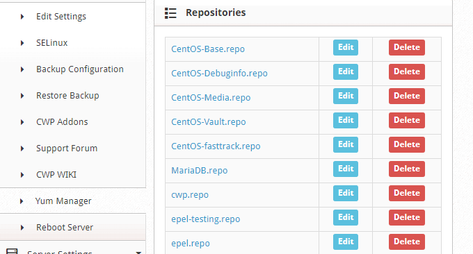 CentOS Web Panel管理源