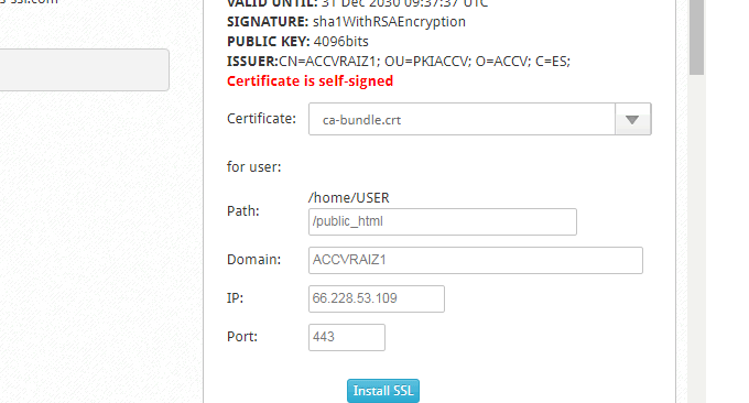CentOS Web Panel自动生成证书