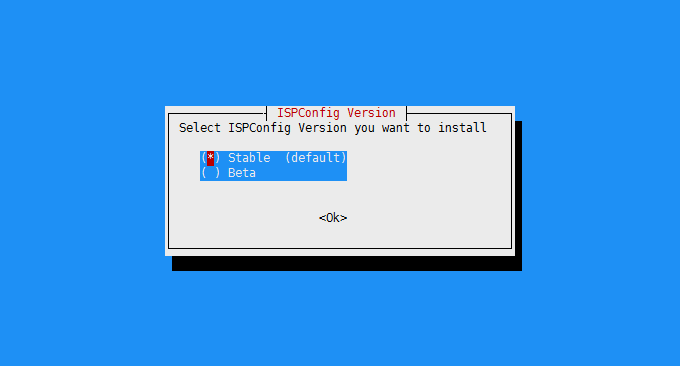 ISPConfig 3.1 安装过程选择默认