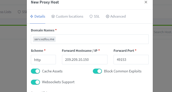 Nginx反向绑定域名Docker工具添加SSL证书