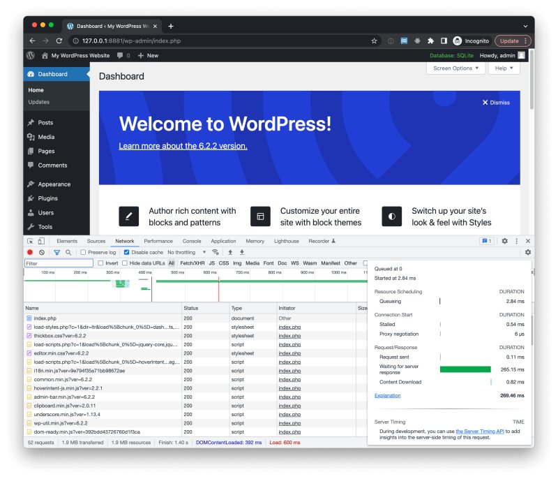 Automattic 发布 wp-now：由 WordPress Playground 提供支持的本地开发环境 - Wp Now Load Time 1