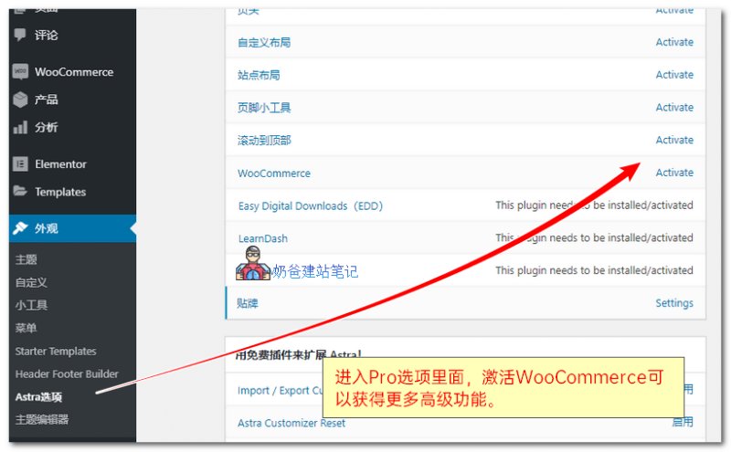 Astra Pro高级WooCOmmerce选项