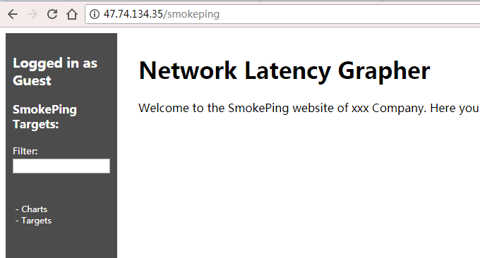 Smokeping默认界面