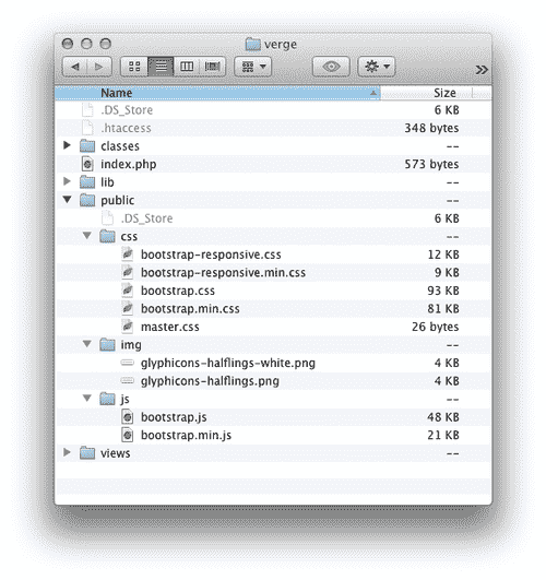 Time for action — installing Bootstrap locally