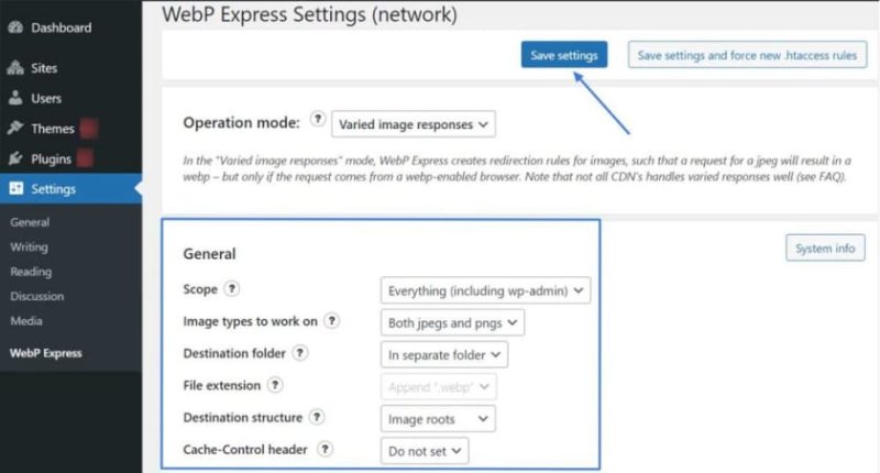 WebP Express 插件