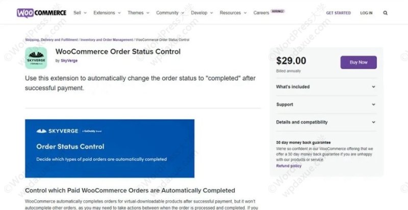 WooCommerce Order Status Control