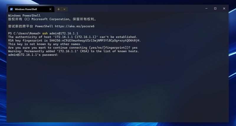 登录RouterOS终端