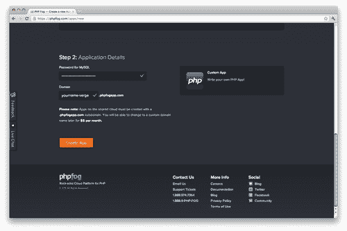 Setting up a PHP Fog account