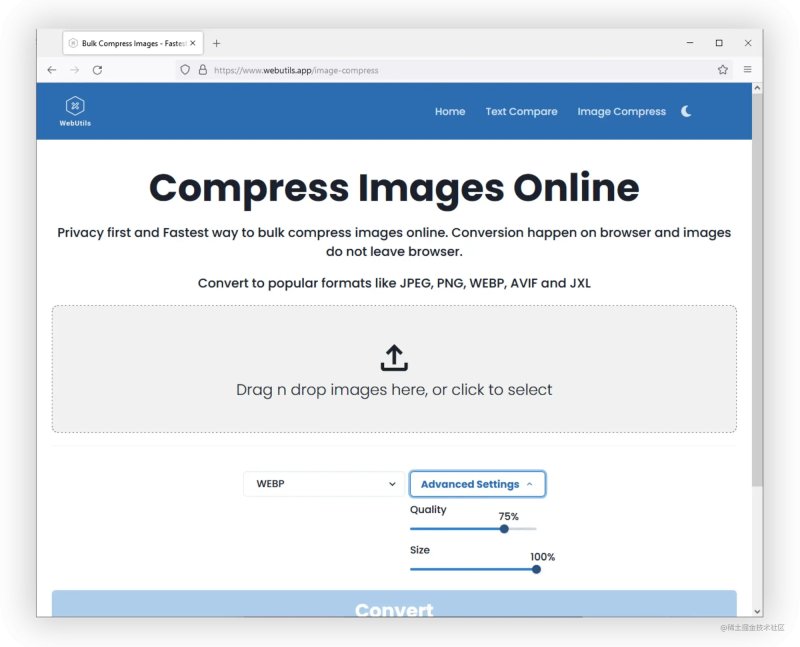 WebUtils Bulk Image Compress
